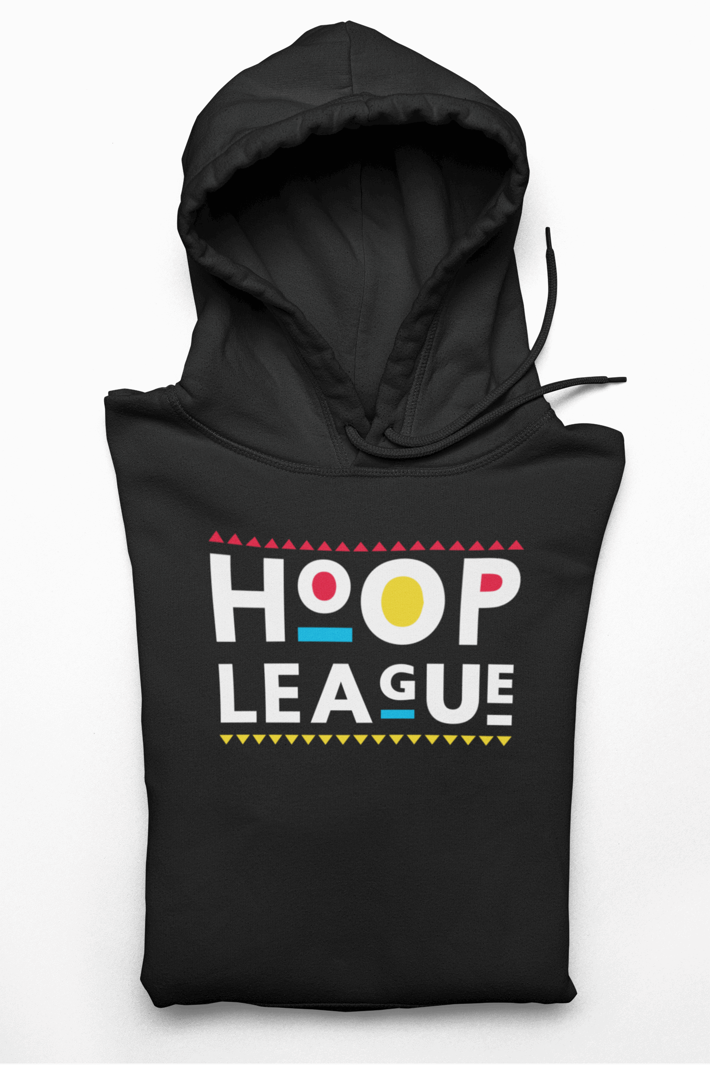Hoop League 90's Style Pullover Hoodie Black