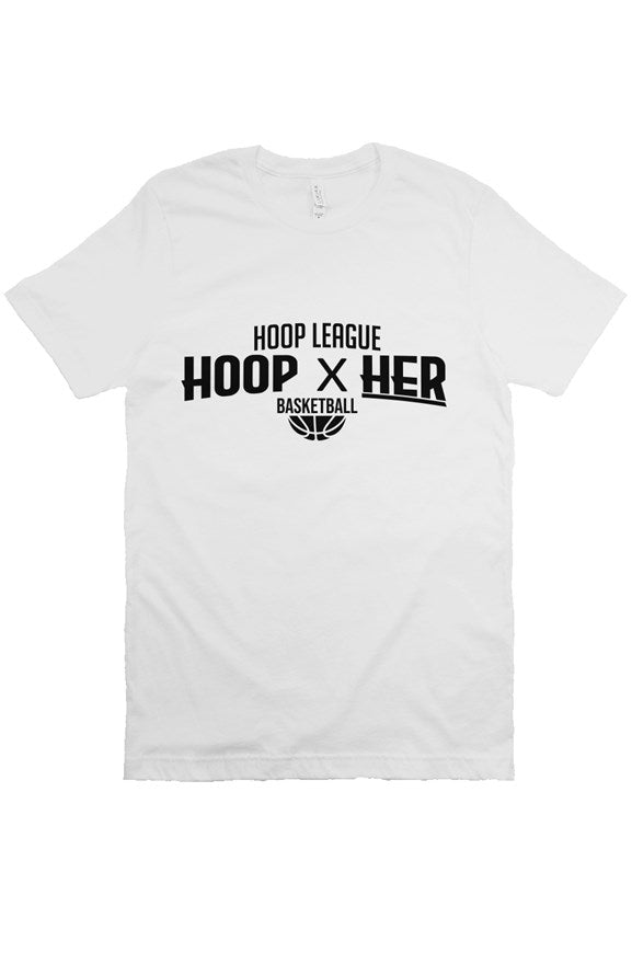 Women's Hoop x Her Basketball White T Shirt | Premium T Shirt 