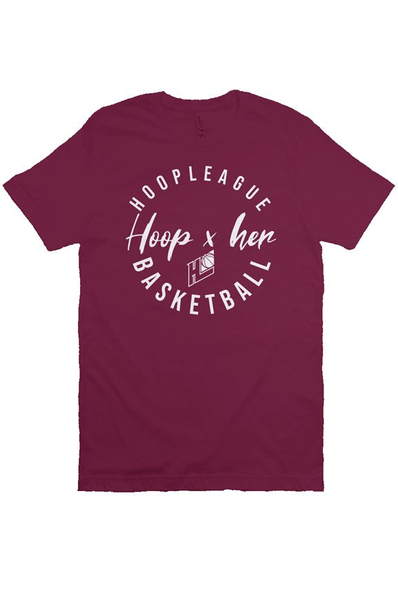 Women's Hoop x Her Maroon T-Shirt | Premium T-Shirt