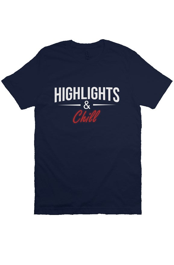 Highlights &amp; Chill T Shirt Navy - Hoop League 