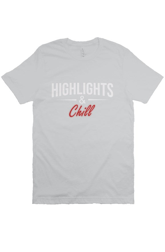 Highlights &amp; Chill T Shirt Silver - Hoop League 