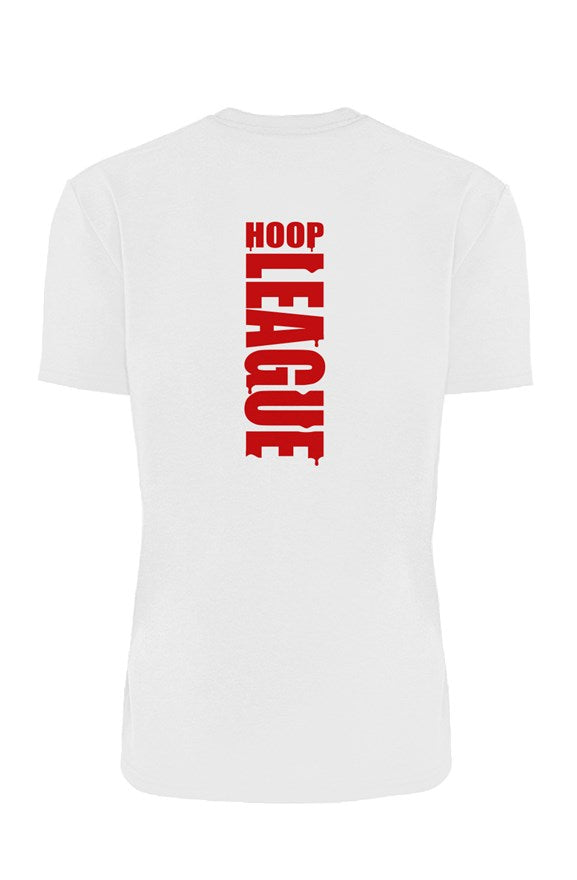 Dimes Two Faces Front Eco Performance Tee White - Hoop League 