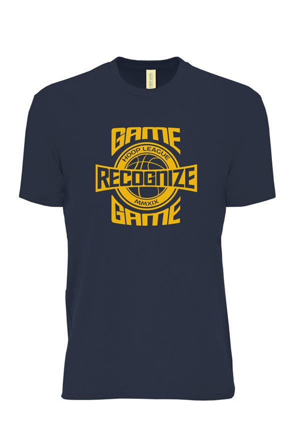 Buy Game Recognize Game Eco Performance Tee Navy/Gold