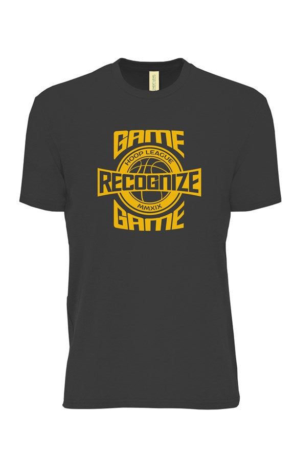 Game Recognize Game Eco Performance Tee Black/Gold - Hoop League 