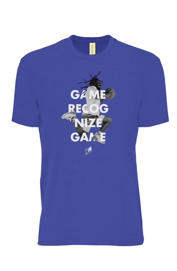 Game Recognize Game Eco Performance Tee Blue - Hoop League 