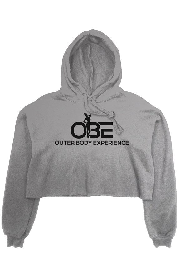 OBE crop fleece hoodie Gray | Premium Hoodie