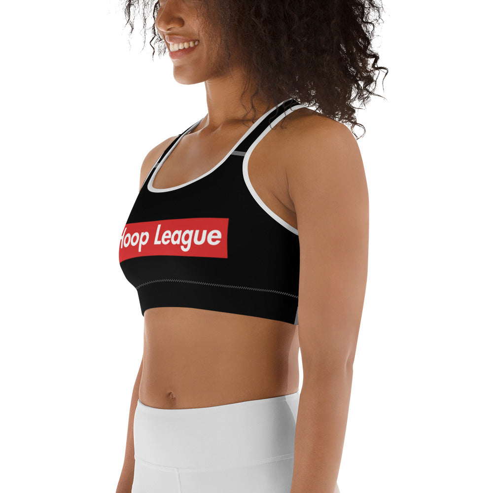 Hoop League Trendy Sports bra Black/White