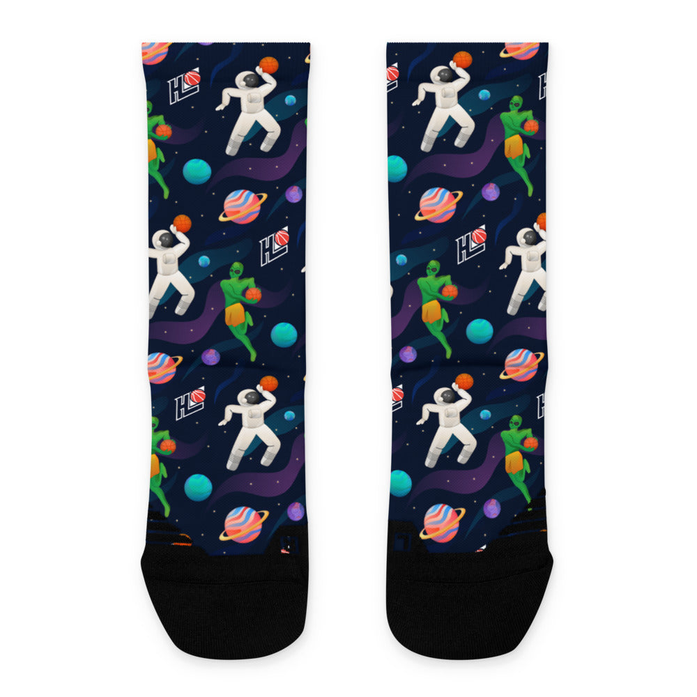 Hoop Space Invaders Basketball Socks | Premium Socks