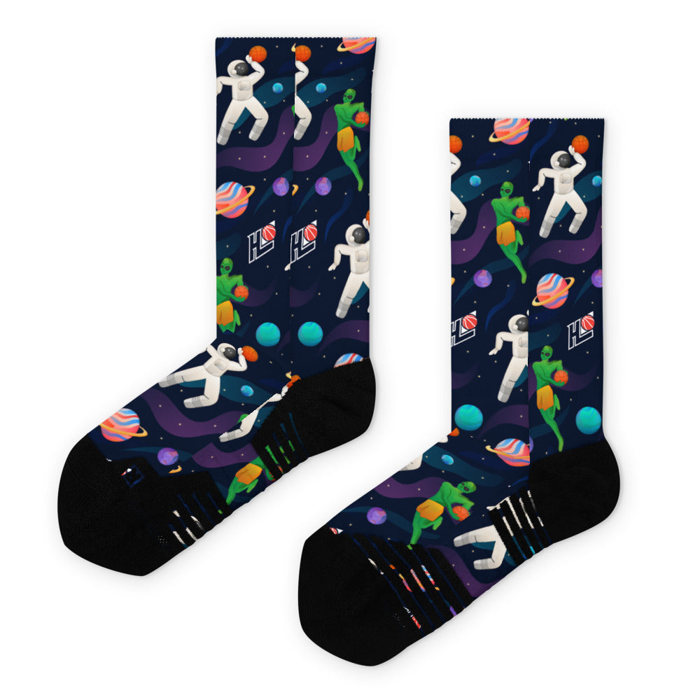 Hoop Space Invaders Basketball Socks | Premium Socks