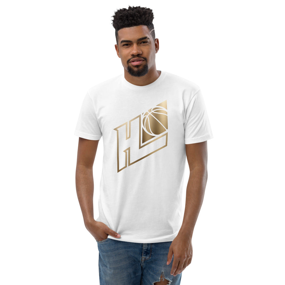 Gold Classic Logo Short Sleeve T-shirt - Hoop League 