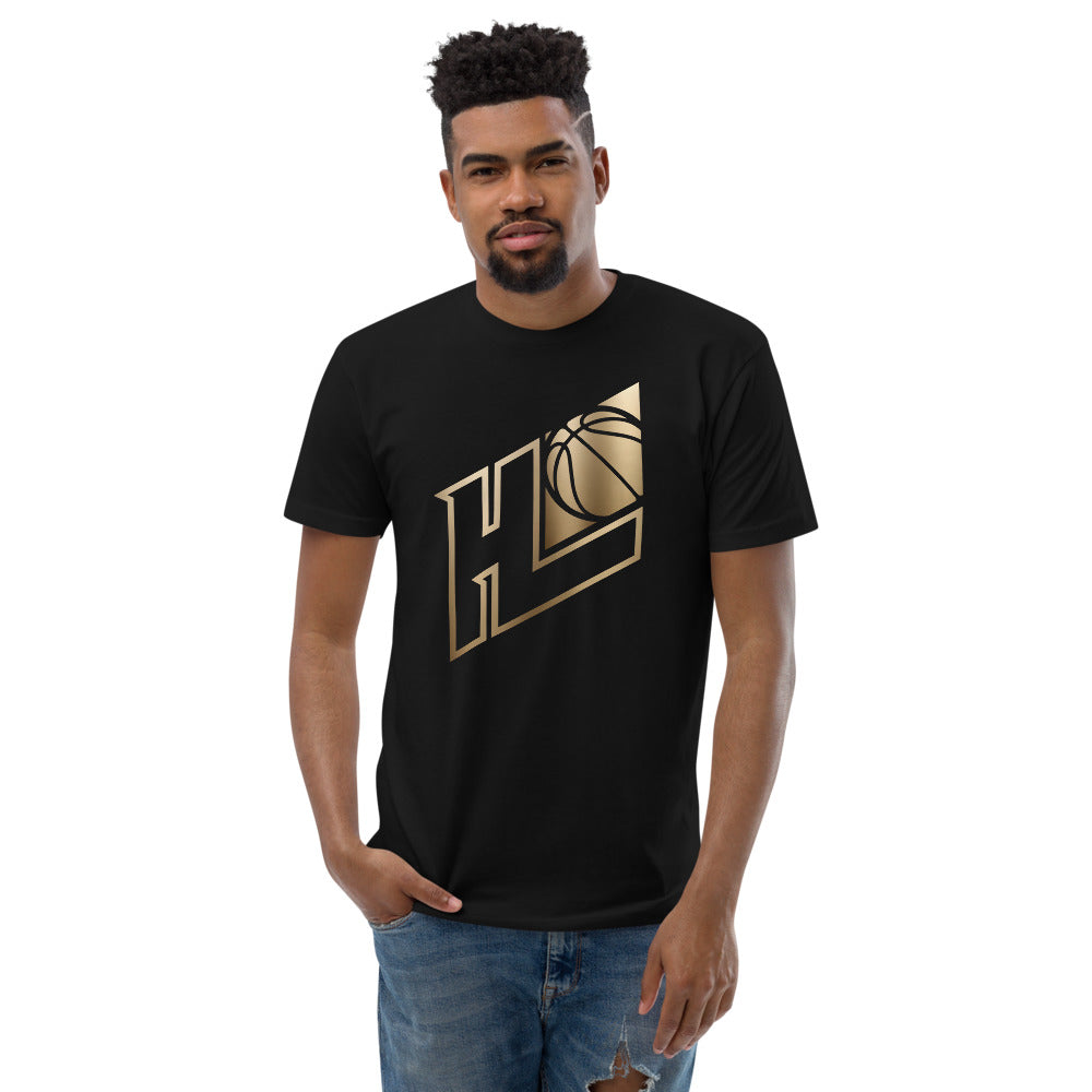 Gold Classic Logo Short Sleeve T-shirt - Hoop League 