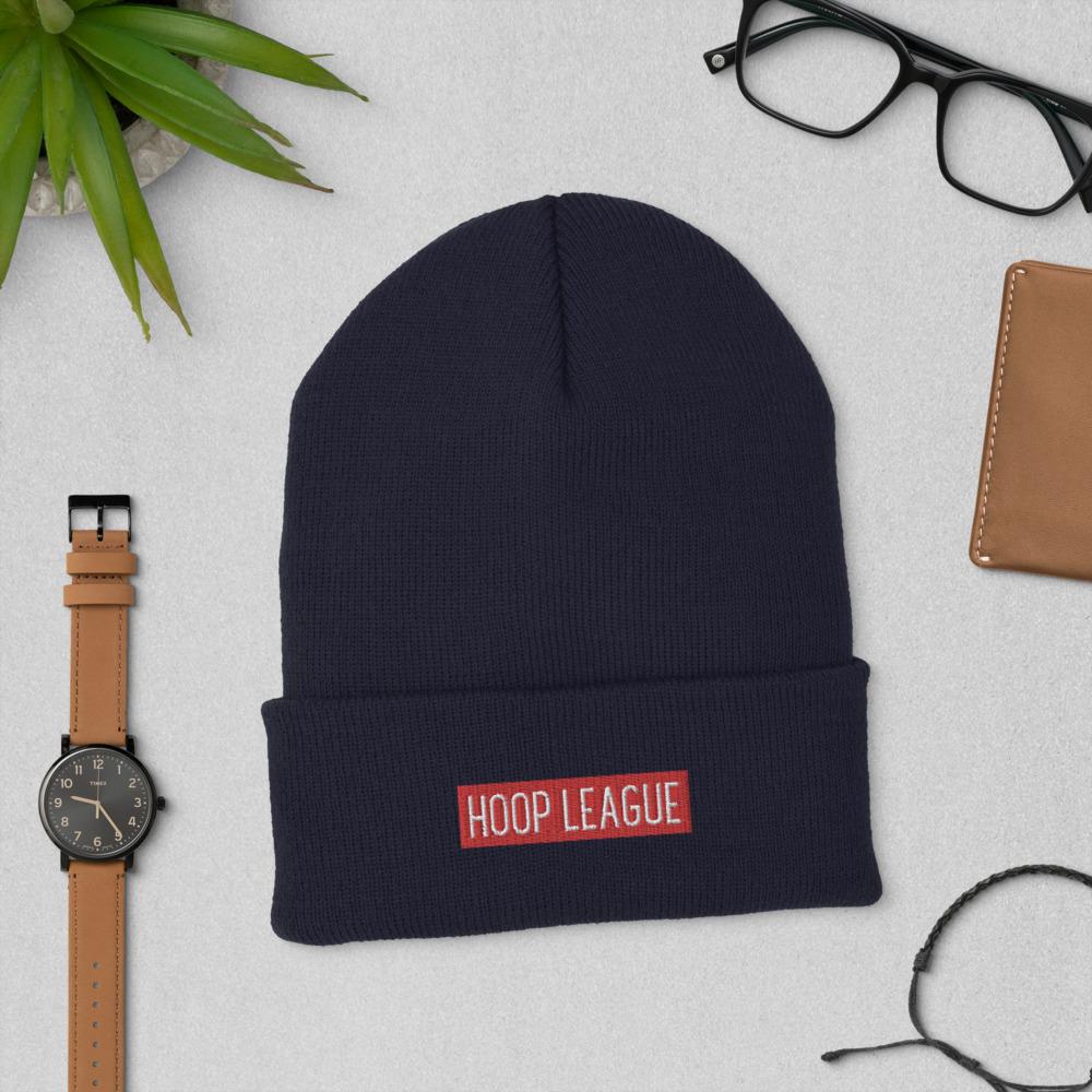 Hoop League Embroidered Cuffed Beanie | Premium Hat