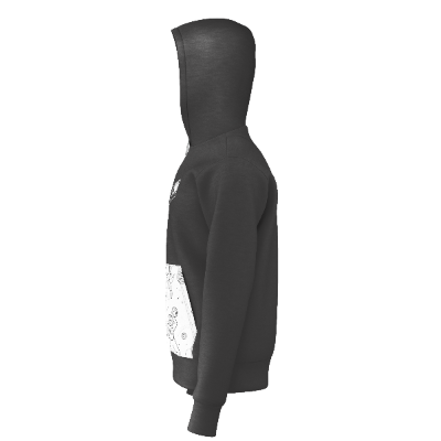 Outer Space Fly Pouch Pullover Hoodie Black | Premium Hoodie